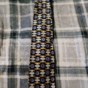 Robert Talbott Geometric Black and Gold Tie